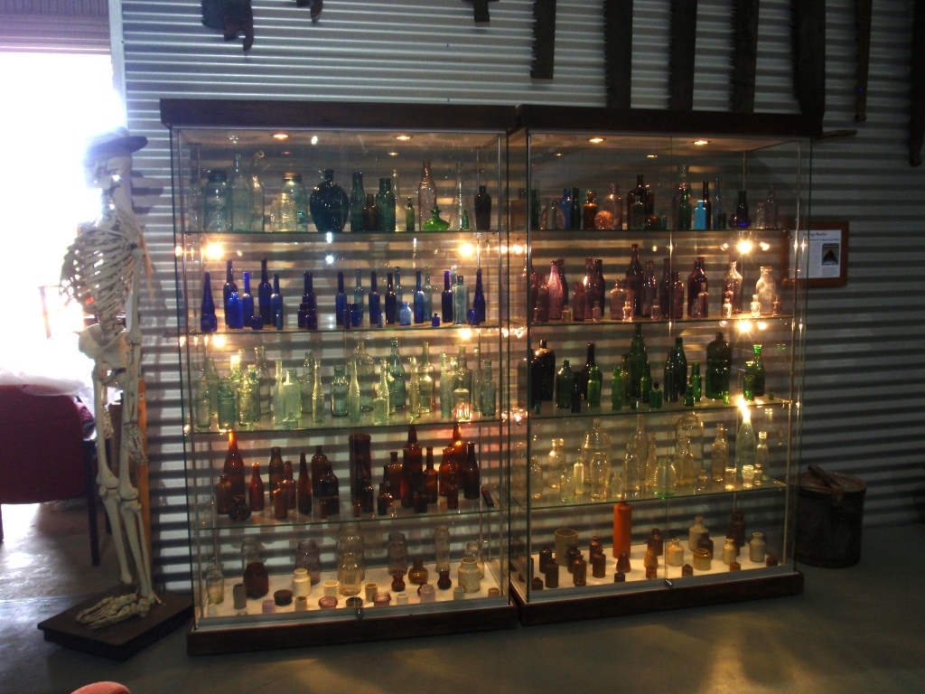 Coloured bottle display