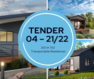 TENDER 04 – 21/22  2x2 or 3x2 Transportable Residences