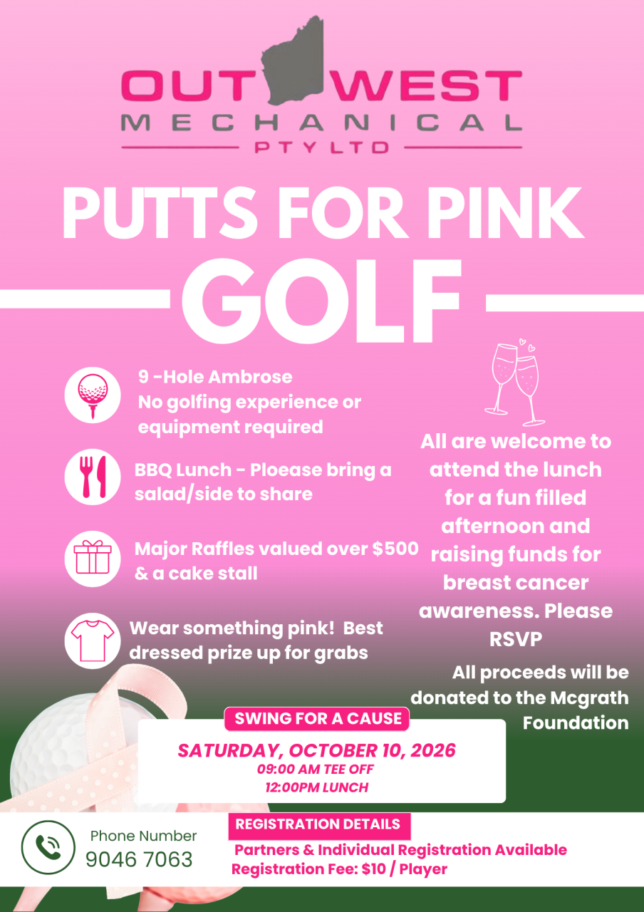 Out West Mechanical Putt for Pink Golf and Lunch