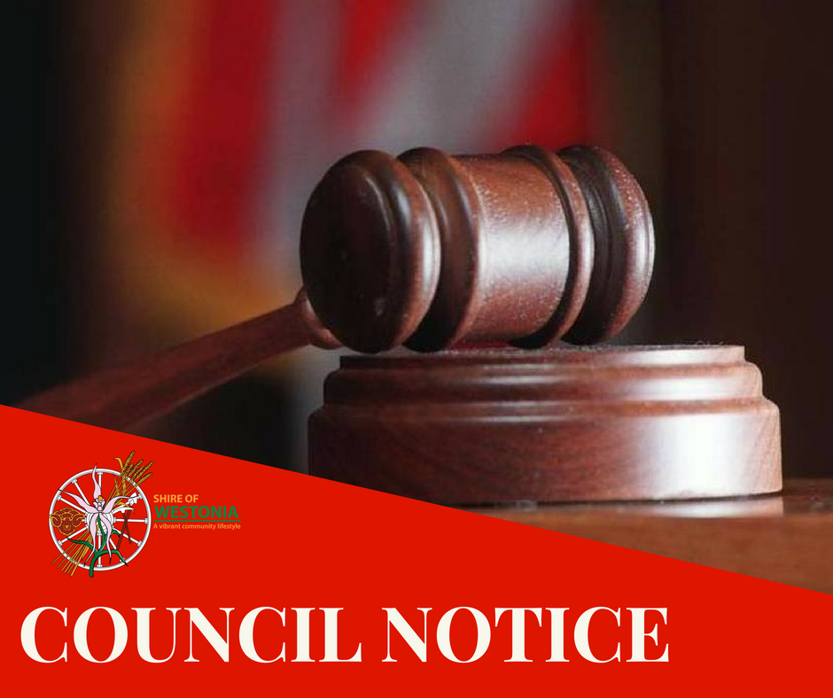 PUBLIC NOTICE CHANGE OF COUNCIL MEETING DATE